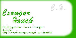 csongor hauck business card